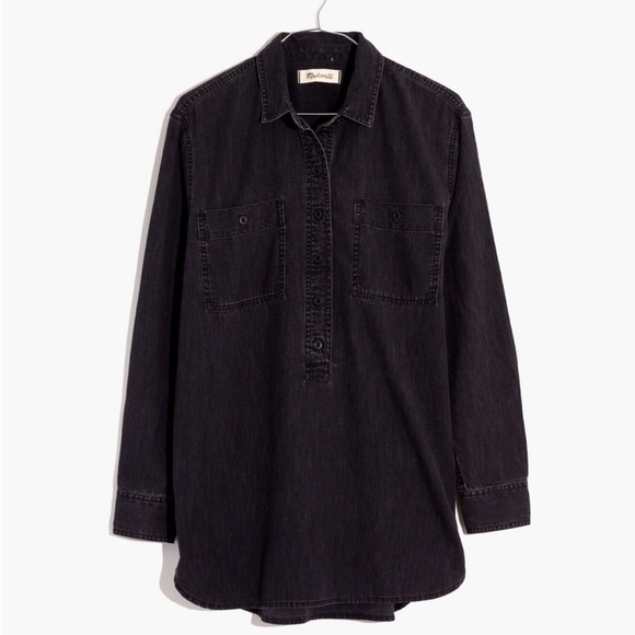 Madewell Tops - Madewell Black Denim Button-Up Shirt